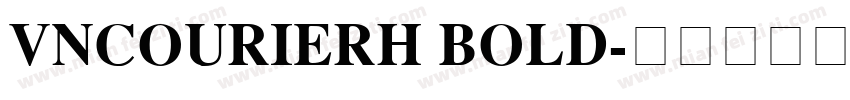 VNCourierH Bold字体转换